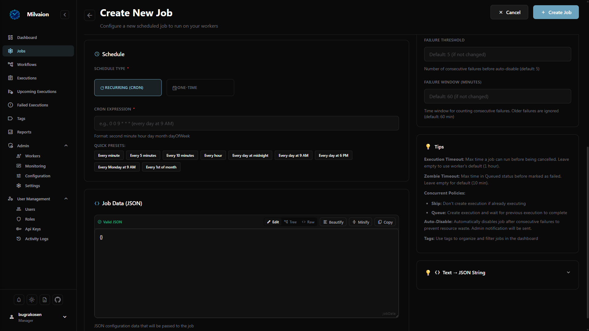 Create Job