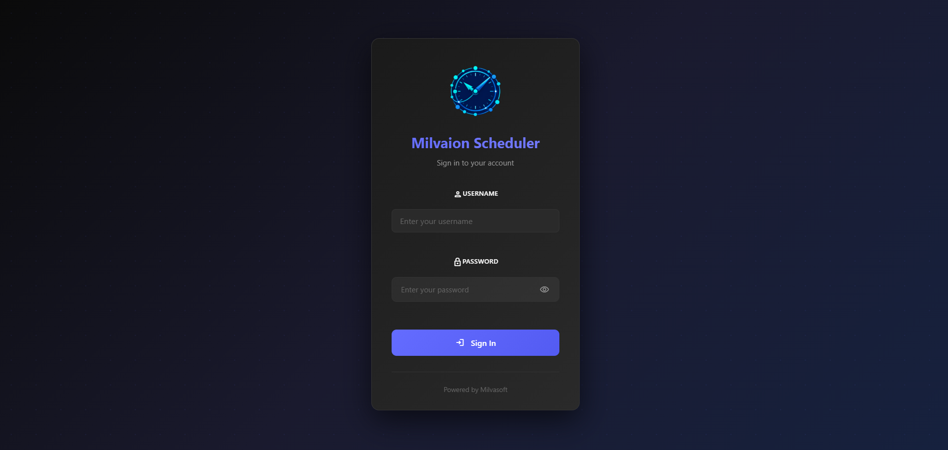 Milvaion Dashboard