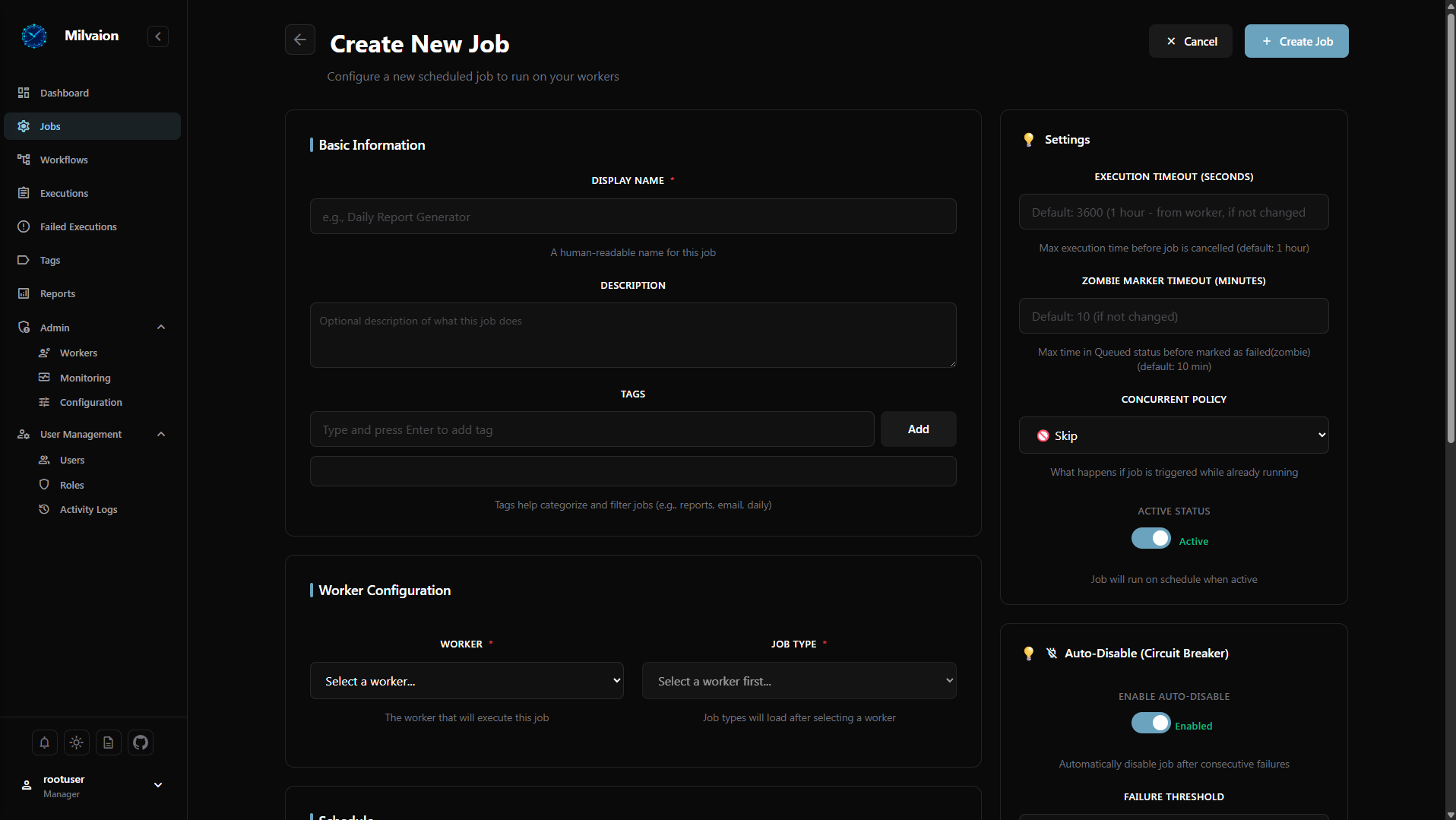 Create Job